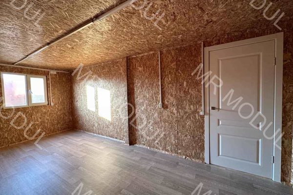 модульное здание с панорамным остеклением 240 м2 артикул 100151 фото в интерьере вид4