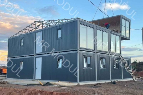 модульное здание с панорамным остеклением 240 м2 артикул 100151 вид 3