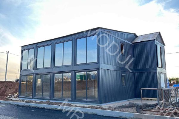 модульное здание с панорамным остеклением 240 м2 артикул 100151 вид6