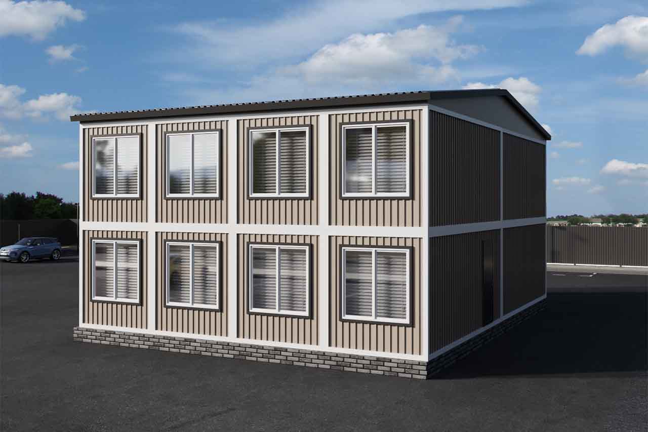 Модульное офисное здание площадью 230.4 кв.м. артикул ВП3-230