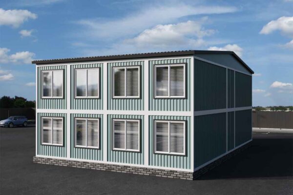 Модульное офисное здание площадью 268.8 кв.м. артикул ВП2-269 фасад вид 1