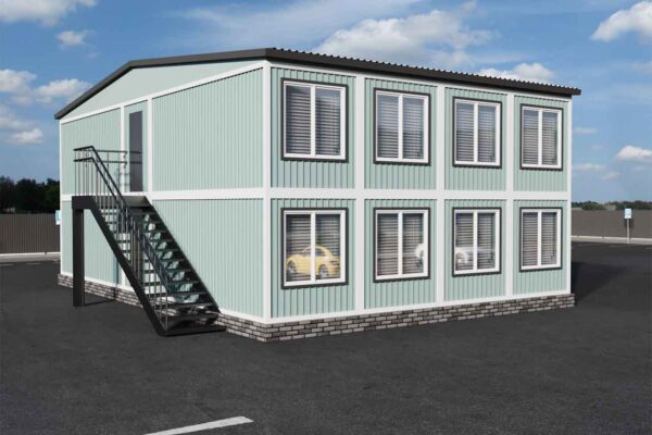 Модульное офисное здание площадью 268.8 кв.м. артикул ВП2-269 фасад вид 2