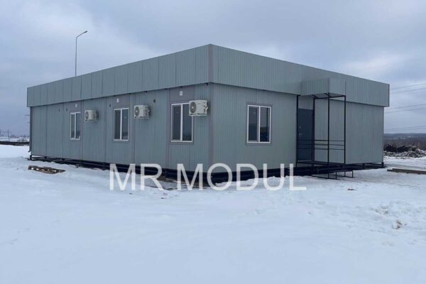 Модульное здание 200 кв.м. в Кемерово вид с фасада 2