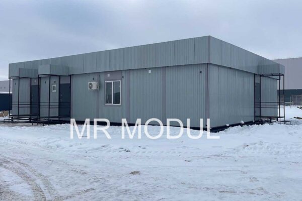 Модульное здание 200 кв.м. в Кемерово вид с фасада 3