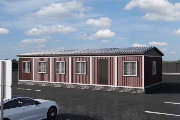 Модульное здание АБК 2 - 86 фасад вид 2