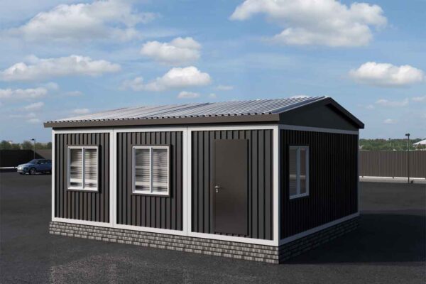 Модульное здание абк 43 кв.м. артикул АБК 3 - 43 фасад вид 1