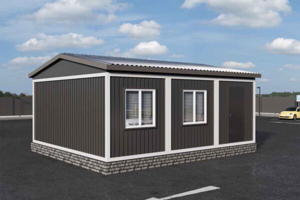 Модульное здание абк 43 кв.м. артикул АБК 3 - 43 фасад вид 2