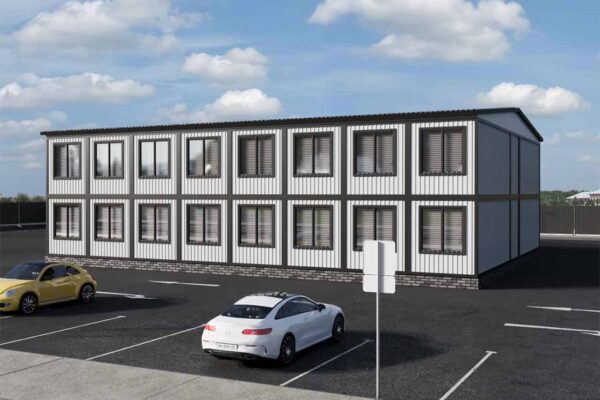 Модульное здание абк 538 кв.м. артикул АБК 5 - 538 фасад вид1