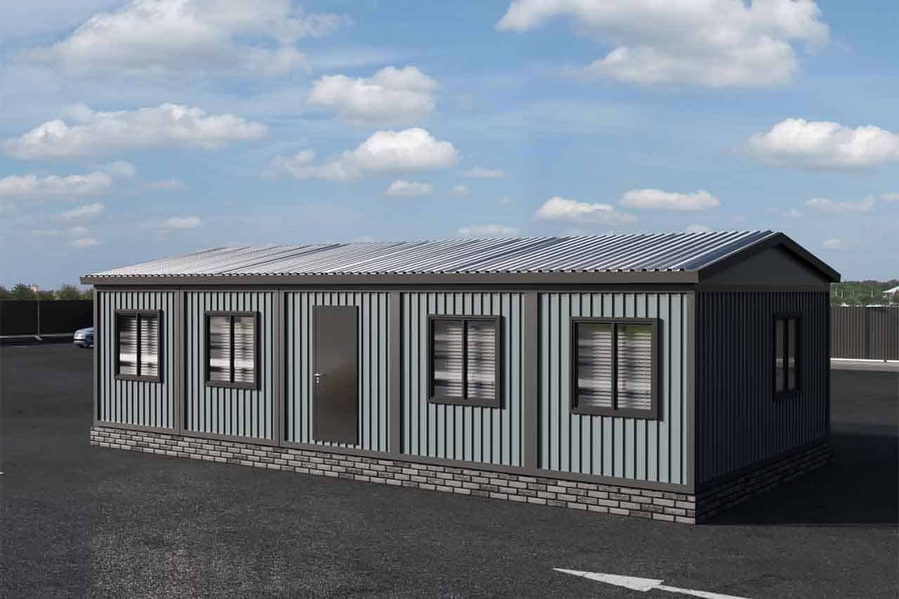 Модульное здание абк 72 кв.м. артикул АБК 4 - 72 фасад вид 1