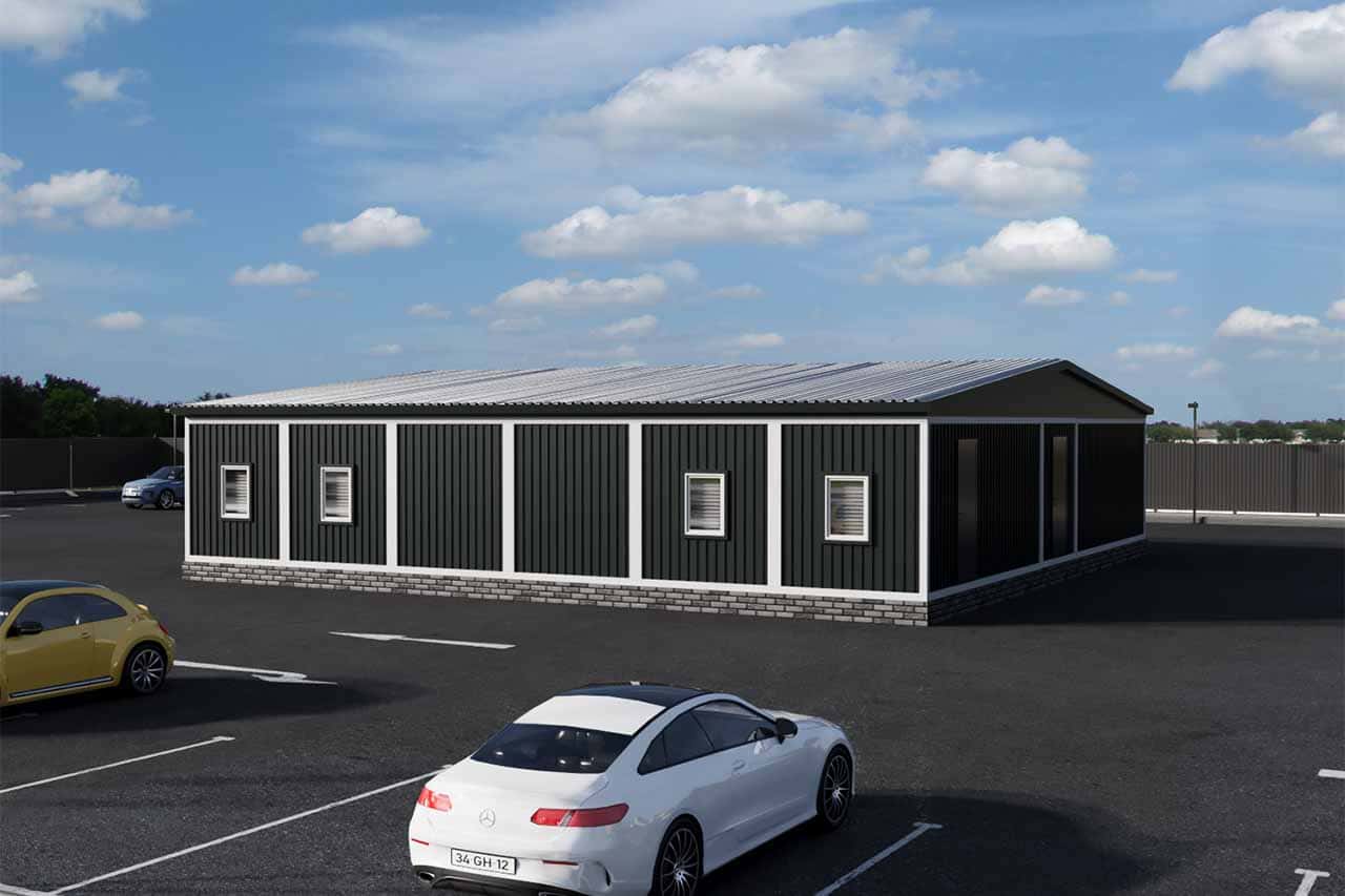 модульное здание общежития МО 3 - 207 фасад вид 1