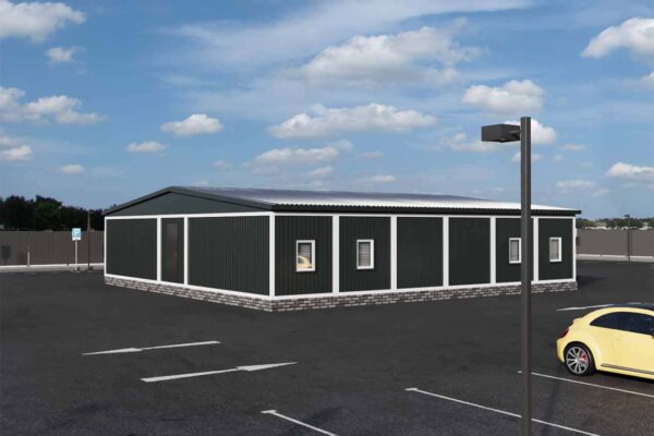 модульное здание общежития МО 3 - 207 фасад вид 2