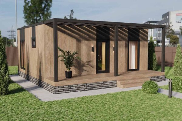 Модульный дом 43 кв.м. артикул мд6-43 фасад вид2