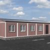 Модульный офис 86,4м2 14,4х6м с двускатной крышей