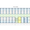 План 2 этажа модульного здания общежития артикул МО 1 - 806