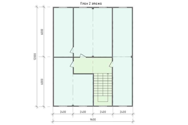 План 2 этажа модульного здания площадь 230,4м2 артикул ВП3 - 230