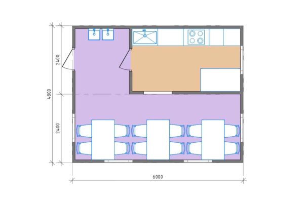 Планировка модульной столовой артикул МС1 - 29