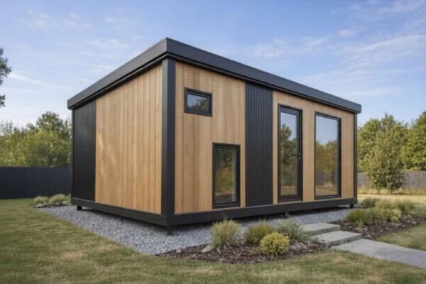 Баня площадью 14.,4 кв.м. вид сбоку