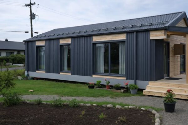 боковой ракурс каркасного дома 130,3 кв.м. 1280х853px