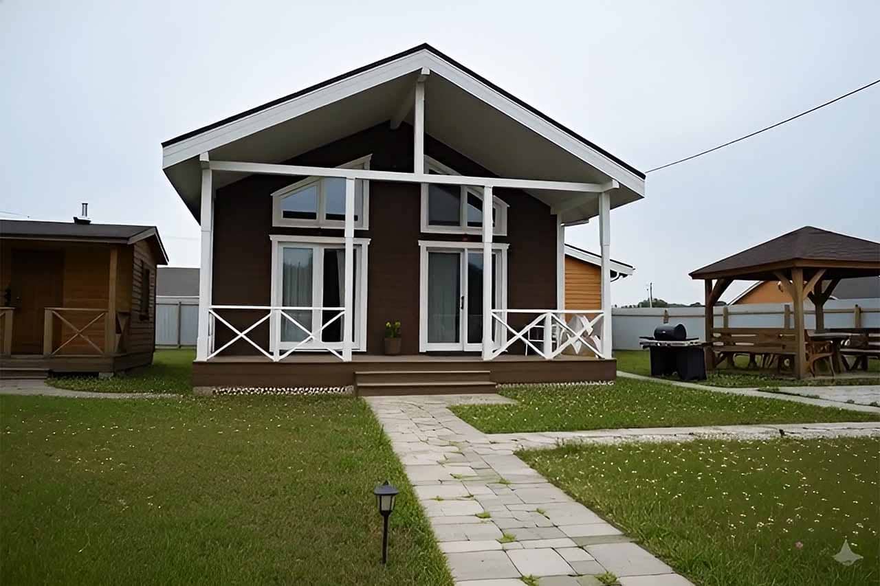 Дом барнхаус БД-11-96 вид фасада 1