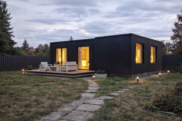 Модульный дом 73 м2 МД-37-73 вид фасада 1