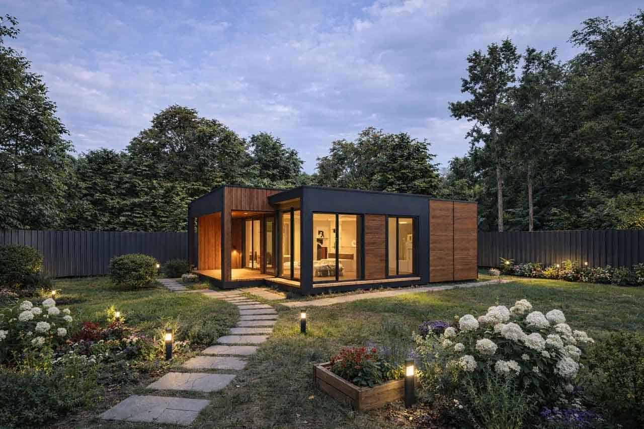 Модульный дом МД-27-93 фасад вид 1