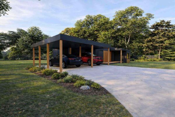 Модульный дом МД-29 вид фасада 4