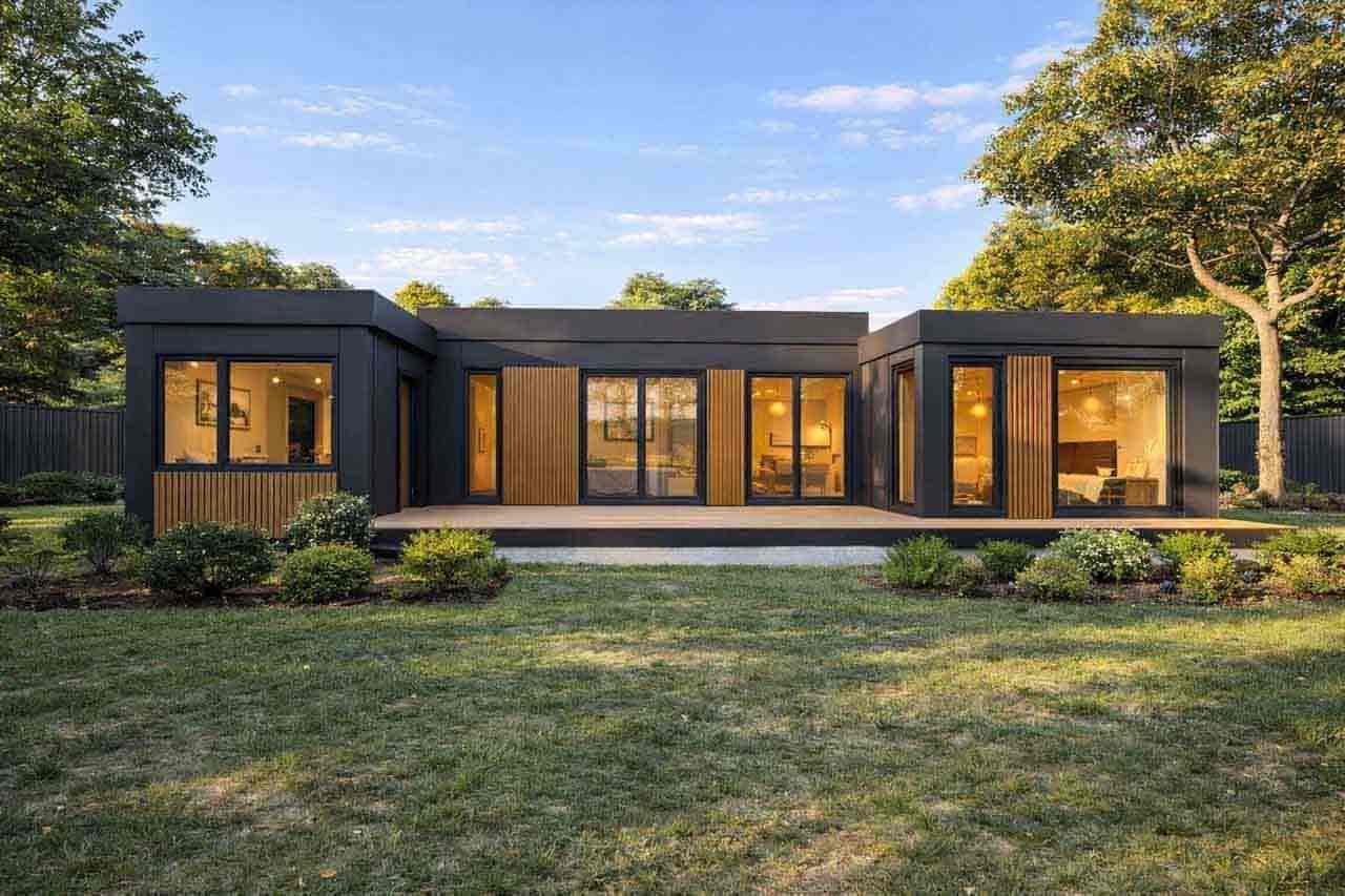 Модульный дом вид фасада МД-29-95