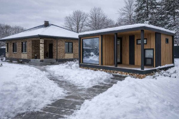 Модульная баня 4-19 вид 2 фасад