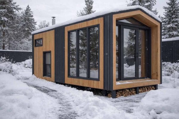 Модульная баня 5-14 в стиле барнхаус