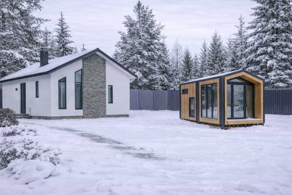 Модульная баня 5-14 в стиле барнхаус вид 2