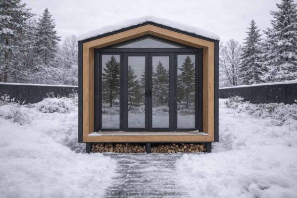 Модульная баня 5-14 в стиле барнхаус вид 3