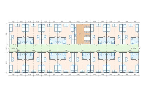 Модульное общежитие 553 м2 МО-8-553