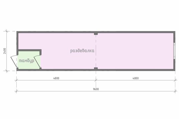 Модульная раздевалка 23 м2 МР-4-23