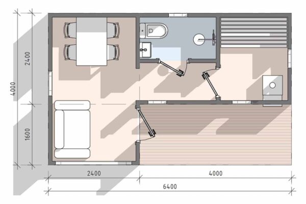 Планировка модульной Бани-4-19