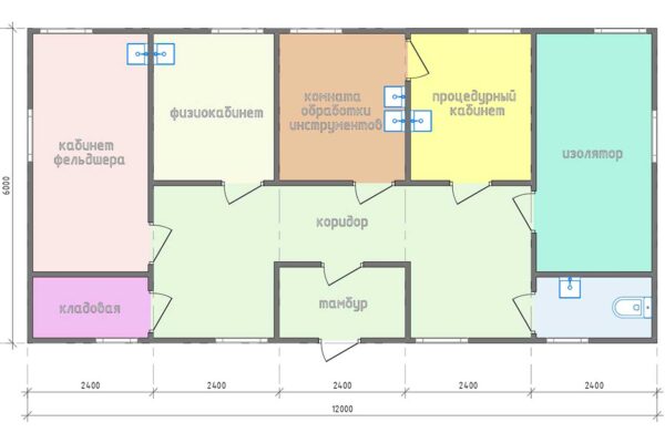 planirovka-feldshersko-akusherskogo-punkta-fap3-72.jpg Фельдшерско акушерский пункт 72 м2 ФАП-3-72