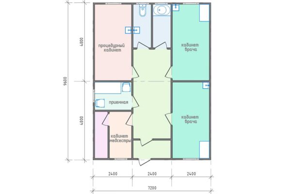 Фельдшерско акушерский пункт 69 м2 ФАП-1-69