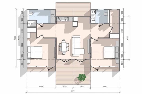 Модульный дом 93 м2 МД-27-93